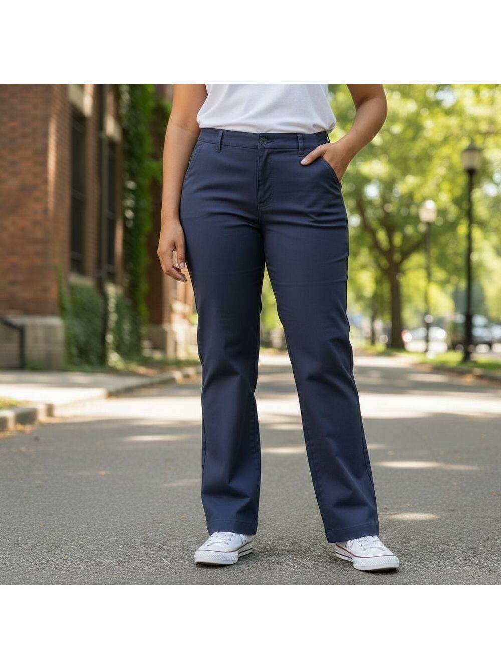 Dickies Women’s Navy Perfect Shape Bootcut Pants Size 20 Reg Utility Workwear